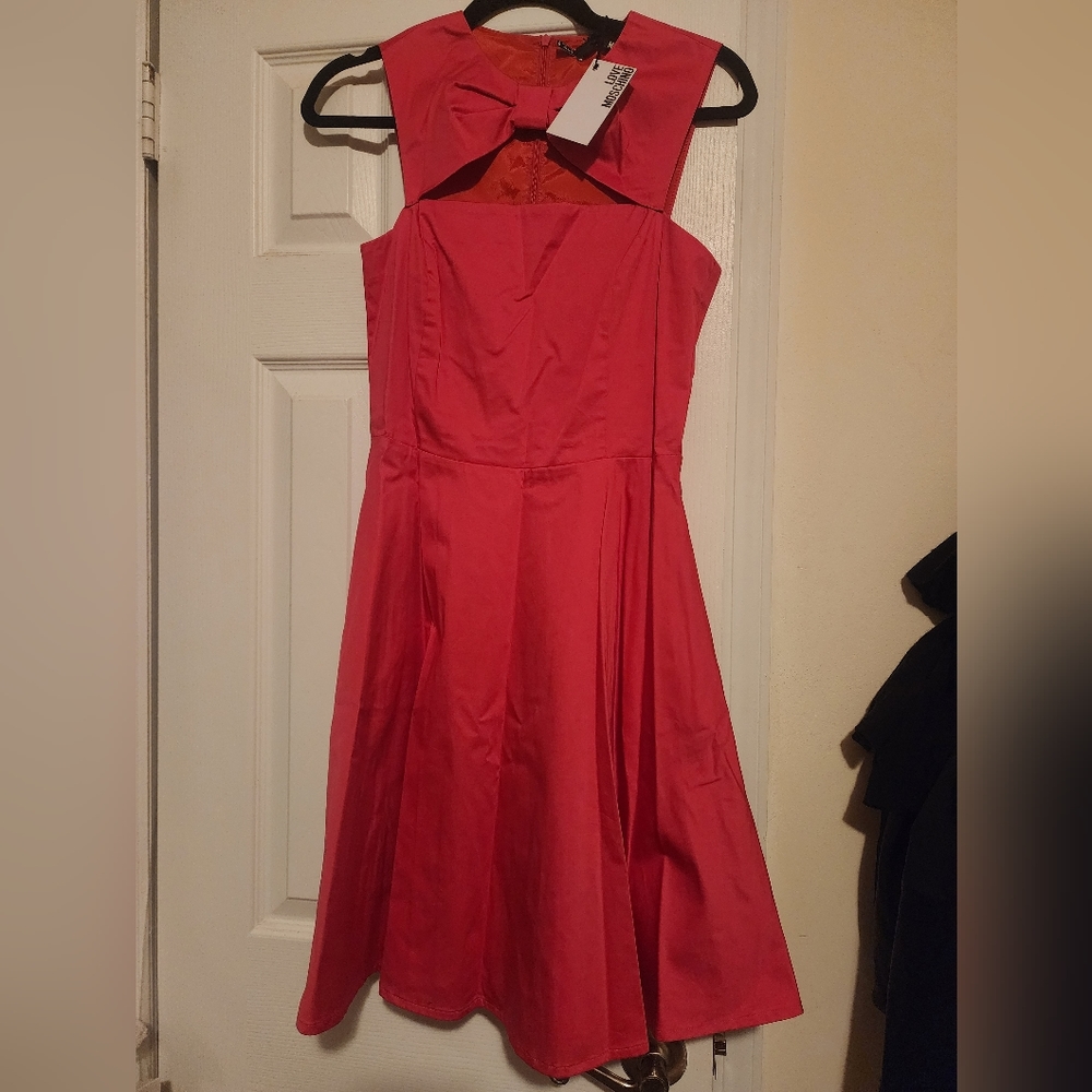 Love Moschino pink flare dress size 4